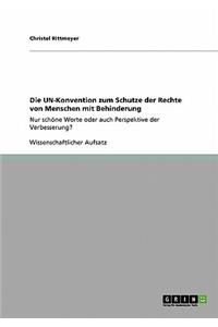 UN-Konvention zum Schutze der Rechte von Menschen mit Behinderung