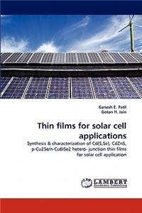 Thin Films for Solar Cell Applications