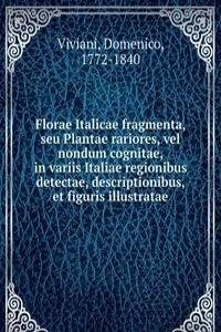 Florae Italicae fragmenta, seu Plantae rariores, vel nondum cognitae, in variis Italiae regionibus detectae, descriptionibus, et figuris illustratae