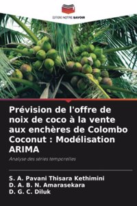 Prévision de l'offre de noix de coco à la vente aux enchères de Colombo Coconut