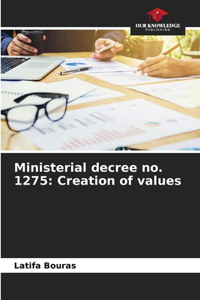 Ministerial decree no. 1275