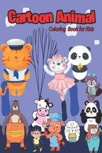 Cartoon Animal Coloring Book for Kids