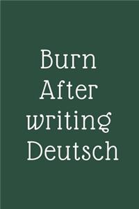 burn after writing deutsch