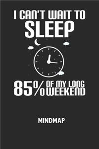 I CAN'T WAIT TO SLEEP 85% OF MY LONG WEEKEND - Mindmap