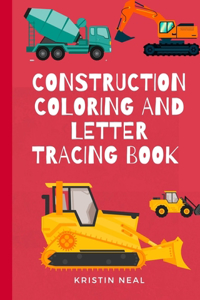 Construction Coloring And Letter Tracing book