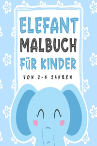 Elefant Malbuch Für Kinder Von 2-4 Jahren