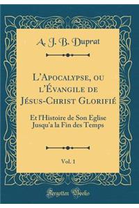 L'Apocalypse, Ou l'ï¿½vangile de Jï¿½sus-Christ Glorifiï¿½, Vol. 1: Et l'Histoire de Son ï¿½glise Jusqu'a La Fin Des Temps (Classic Reprint)