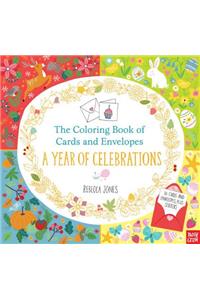 The Coloring Book of Cards and Envelopes: A Year of Celebrations