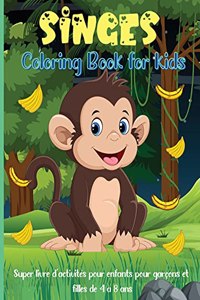 Singes Livre de Coloriage Pour les Enfants
