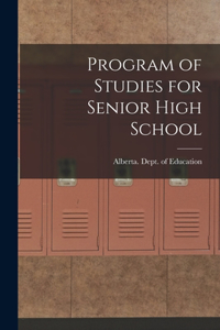 Program of Studies for Senior High School