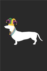 Dachshund Notebook - Mardi Gras Gift for Dachshund Lovers - Dachshund Journal