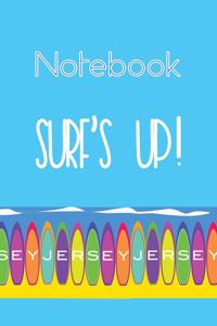 Jersey Surf's Up On The Beach Notebook