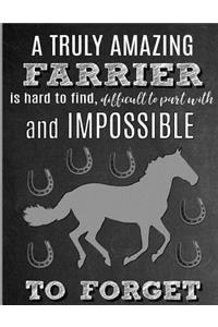 A Truly Amazing Farrier Is Hard To Find, Difficult To Part With And Impossible To Forget