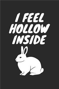 Easter Notebook - Funny Easter Pun Chocolate Bunny I Feel Hollow Inside - Easter Journal - Easter Diary