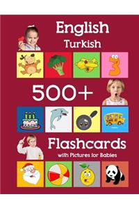 English Turkish 500 Flashcards with Pictures for Babies