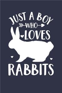 Rabbit Journal - Just A Boy Who Loves Rabbits Notebook - Gift for Rabbit Lovers