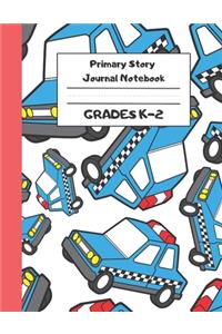 Primary Story Journal Notebook Grades K-2: Police Red (8.5x11" 120 Pages)