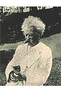 Mark Twain with Cat