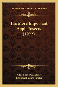More Important Apple Insects (1922)