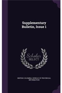 Supplementary Bulletin, Issue 1