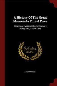 A History of the Great Minnesota Forest Fires: Sandstone, Mission Creek, Hinckley, Pokegama, Skunk Lake