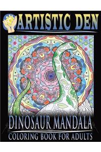 Dinosaur Mandala Coloring Book for Adults