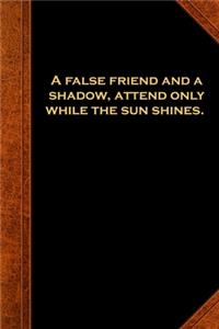 2020 Daily Planner Ben Franklin Quote False Friend Vintage Style 388 Pages