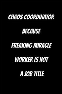 Chaos Coordinator Because Freaking Miracle Worker Is Not a Job Title