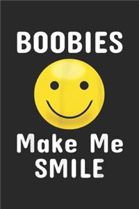 Boobies Make Me Smile: Boobies Make Me Smile Mardi Gras Funny Journal/Notebook Blank Lined Ruled 6x9 100 Pages