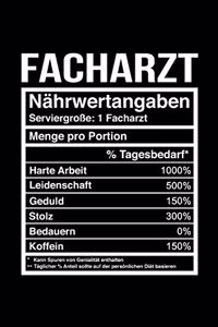 Facharzt Nährwertangaben Notizbuch