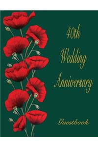 40th Wedding Anniversary Guestbook