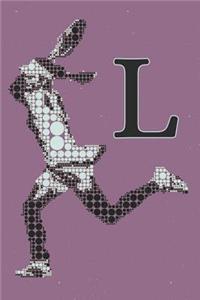 L Monogram Initial Tennis Journal