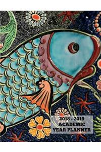 Fish Mosaic Art Academic Year Planner 2018 - 2019