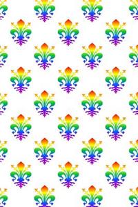 Rainbow Fleur-De-Lis Pattern