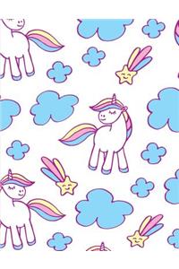 Unicorn and Clouds Lined Notebook