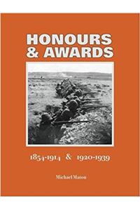 Honours & Awards 1854-1914 & 1920-1939