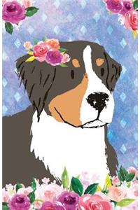 Journal Notebook For Dog Lovers Bernese Mountain Dog In Flowers