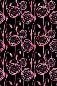 Bullet Journal Notebook Scribbly Watercolor Flowers Pattern 3
