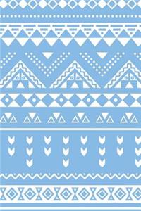 Aztec Design Notebook: Sky Blue: Notebook 6 X 9: Notebook 250 Pages