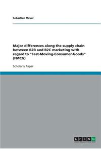 Major differences along the supply chain between B2B and B2C marketing with regard to 