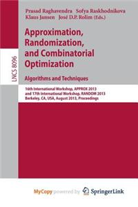 Approximation, Randomization, and Combinatorial Optimization. Algorithms and Techniques