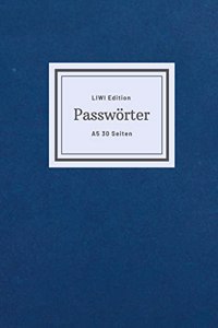 Notizbuch fur Passworter - klein A5 - Organizer liniert 2 Spalten - 30 Seiten - FSC Papier