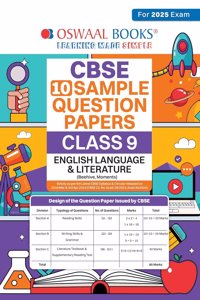 Oswaal CBSE Sample Question Papers Class 9 English Language and Literature Book (For 2025 Exam)