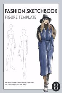 Female Fashion Sketchbook Figure Template
