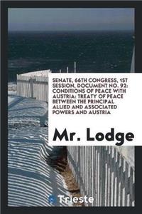 Senate, 66th Congress, 1st Session, Document No. 92