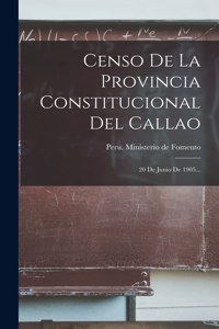 Censo De La Provincia Constitucional Del Callao