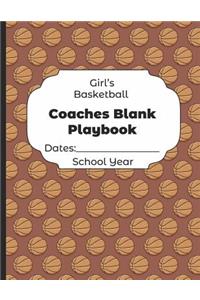 Girls Basketball Coaches Blank Playbook Dates