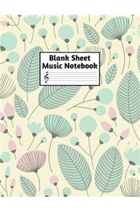 Blank Sheet Music Notebook