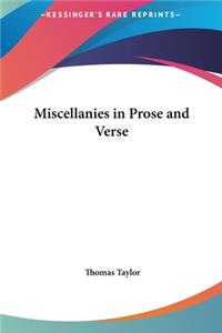 Miscellanies in Prose and Verse