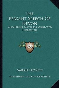 The Peasant Speech Of Devon